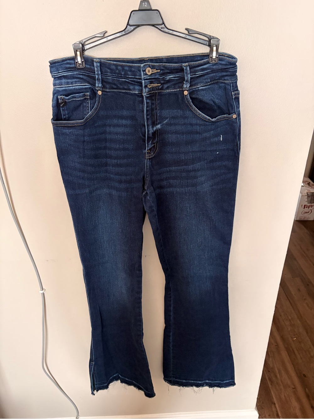 KanCan Dark Blue Flared Mid-Rise Jeans